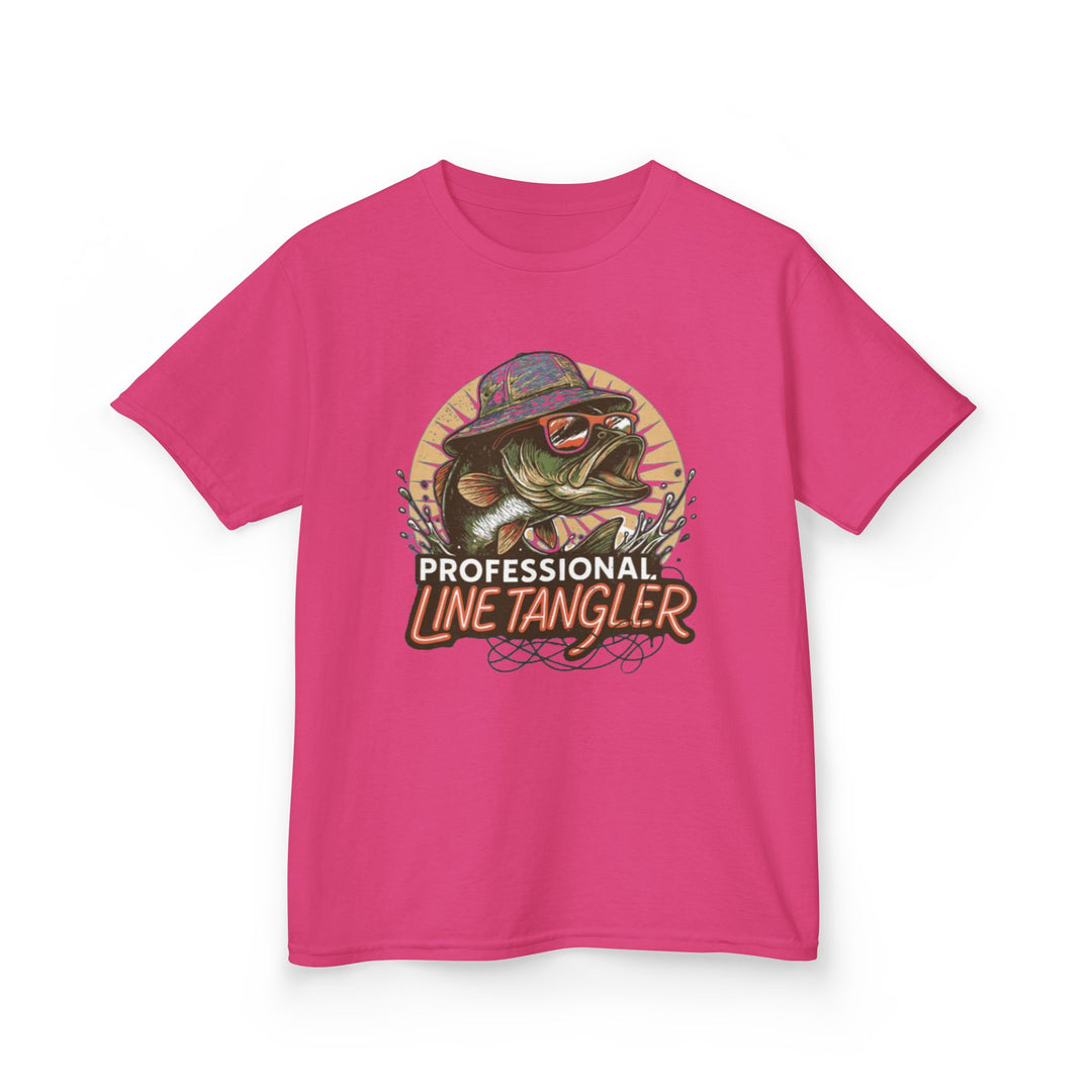 Boys’ “Professional Line Tangler” Tee – Bonehook Youth Fishing Humor Shirt