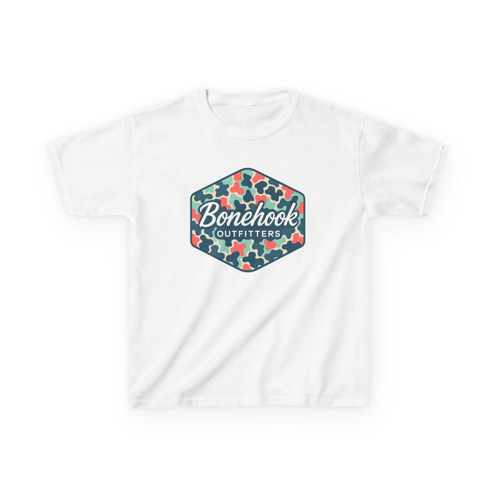 Girls’ Camo Logo Tee – Pink Bonehook Youth Shirt