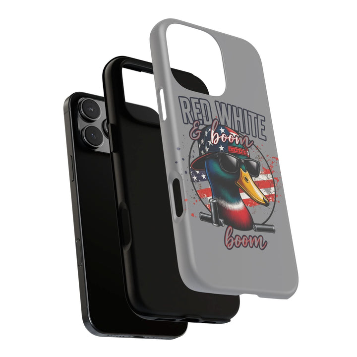 Red, White & Boom Duck iPhone Case – Patriotic Funny 4th of July Design