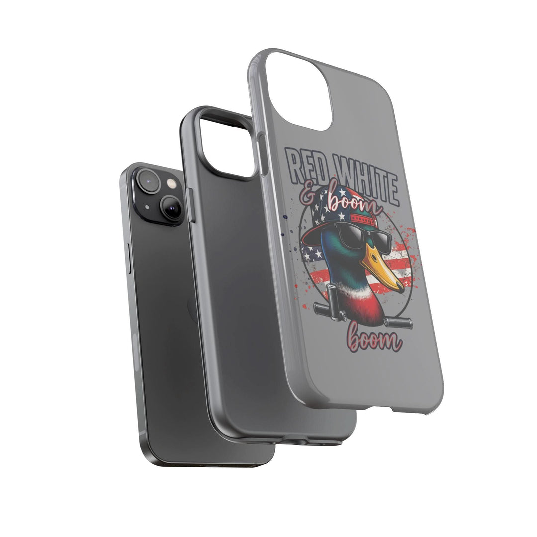 Red, White & Boom Duck iPhone Case – Patriotic Funny 4th of July Design