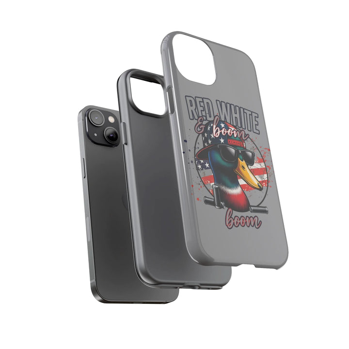 Red, White & Boom Duck iPhone Case – Patriotic Funny 4th of July Design