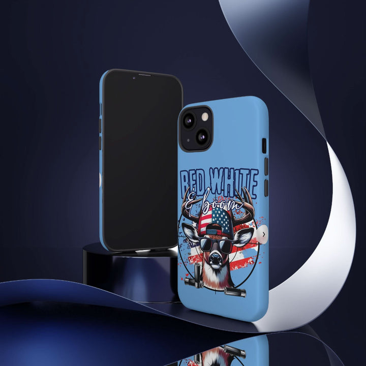 Red, White & Boom Deer iPhone Case – Patriotic Buck 4th of July Design
