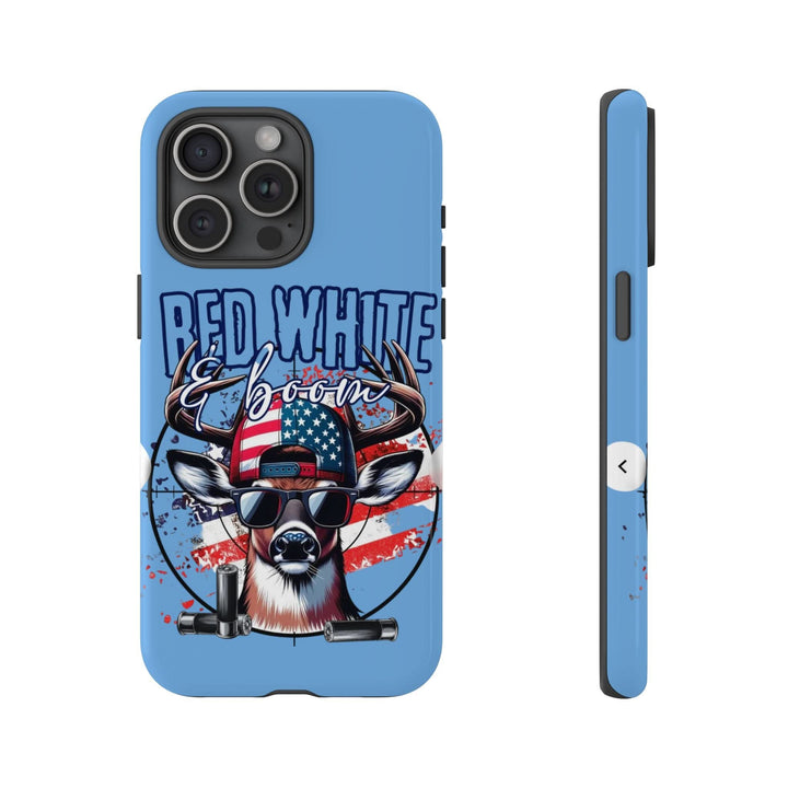 Red, White & Boom Deer iPhone Case – Patriotic Buck 4th of July Design