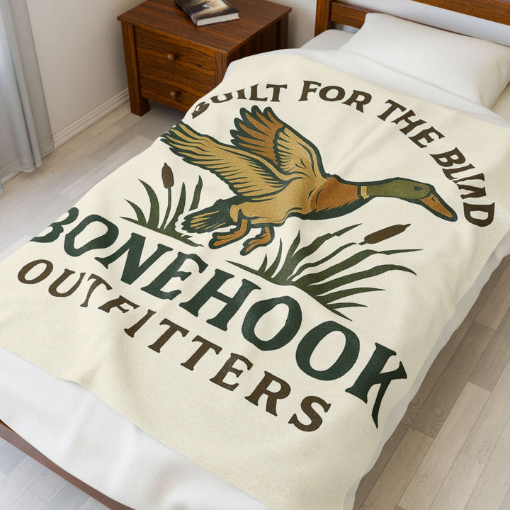 Built for the Blind Fleece Blanket – Bonehook Duck Hunting Throw