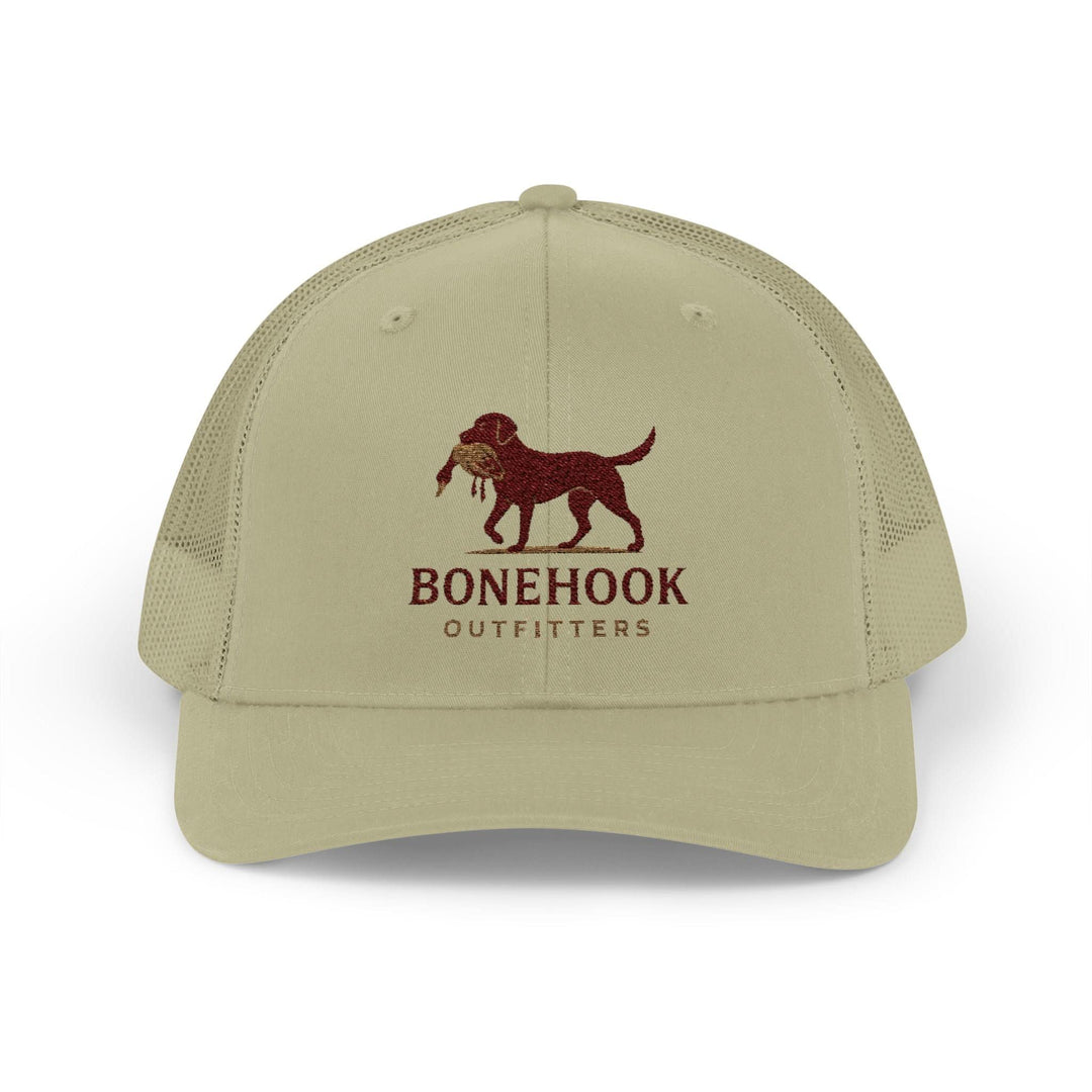 Snapback Trucker Cap - Bonehook Outfitters with County Dog and Duck Design