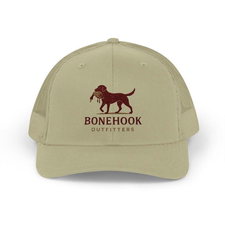 Snapback Trucker Cap - Bonehook Outfitters with County Dog and Duck Design