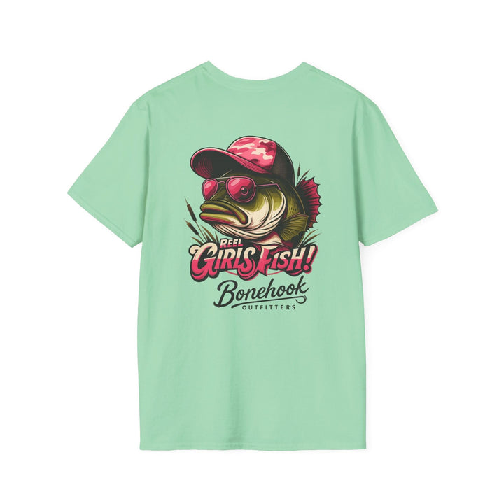 Reel Girls Fish! – Bass Graphic Tee by Bonehook Outfitters