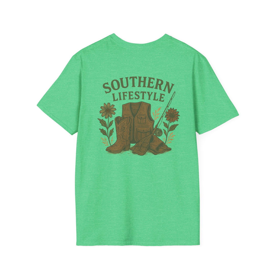 Southern Lifestyle Boot & Vest Tee – Women's Country Graphic (Mauve)