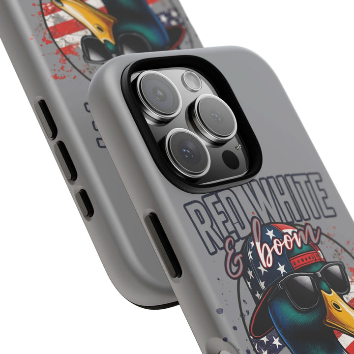 Red, White & Boom Duck iPhone Case – Patriotic Funny 4th of July Design