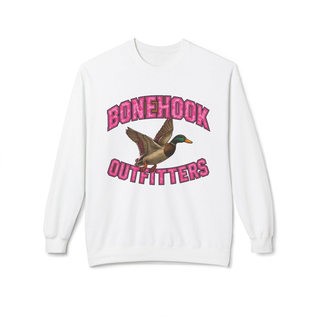 Bonehook Outfitters Women’s Pink Duck Camo Sweatshirt – Southern Outdoor Style