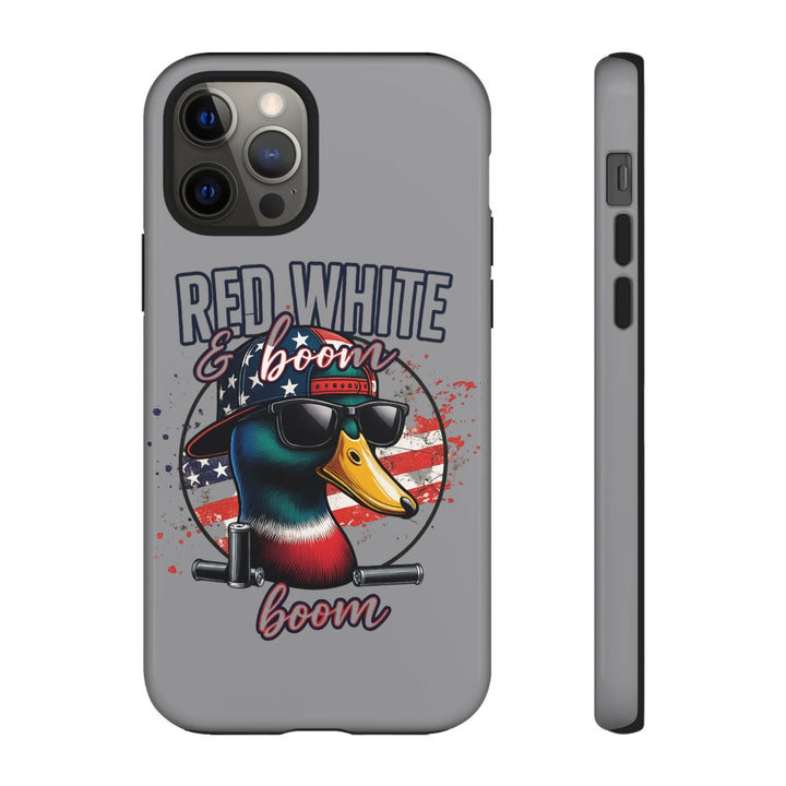 Red, White & Boom Duck iPhone Case – Patriotic Funny 4th of July Design