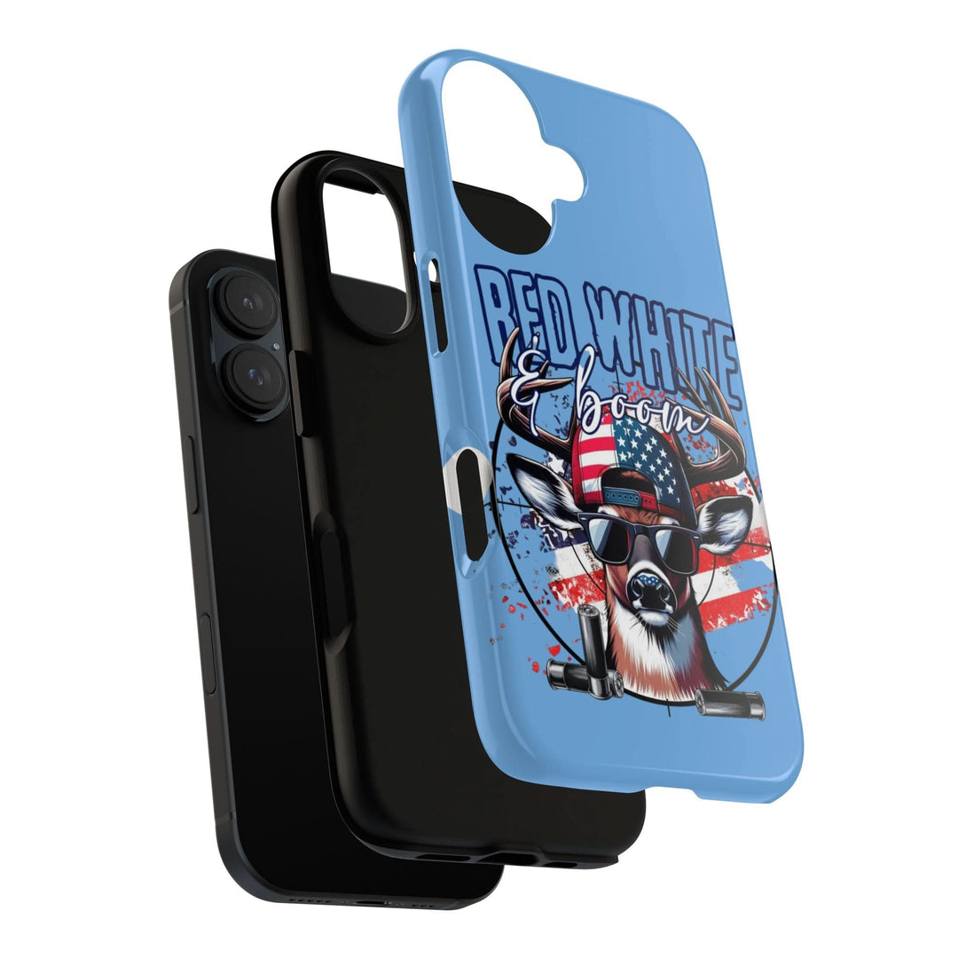 Red, White & Boom Deer iPhone Case – Patriotic Buck 4th of July Design