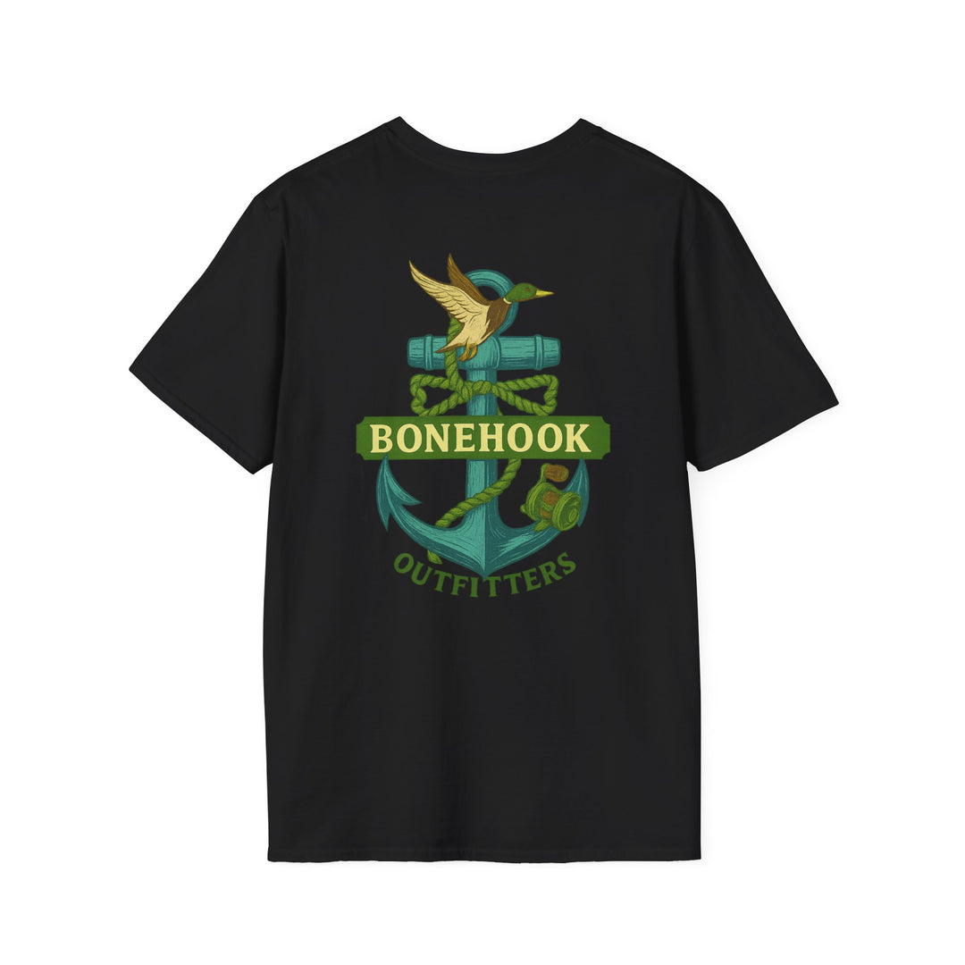 Bonehook Outfitters Women's Mallard & Anchor Tee – Sage Green