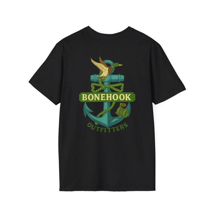 Bonehook Outfitters Women's Mallard & Anchor Tee – Sage Green