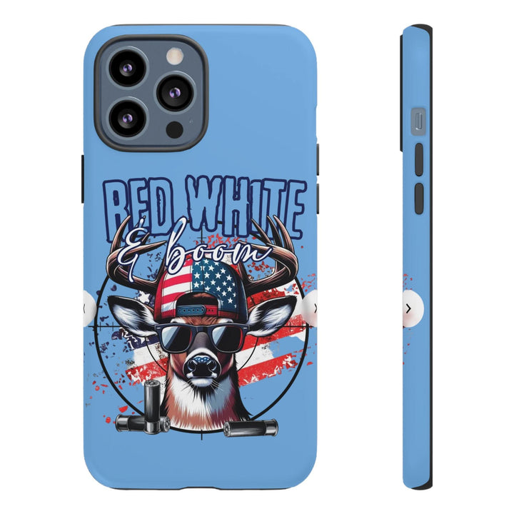 Red, White & Boom Deer iPhone Case – Patriotic Buck 4th of July Design