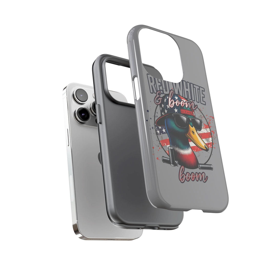 Red, White & Boom Duck iPhone Case – Patriotic Funny 4th of July Design