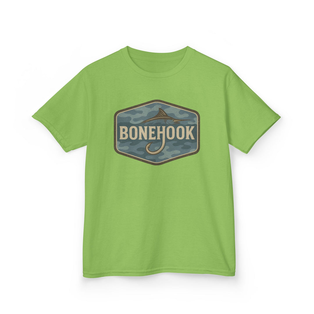 Boys’ Camo Hook Logo Tee – Bonehook Youth Outdoor Shirt