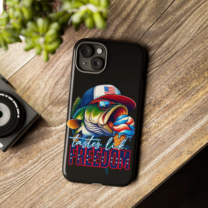 Tastes Like Freedom Bass iPhone Case – Patriotic Funny Ice Cream Design