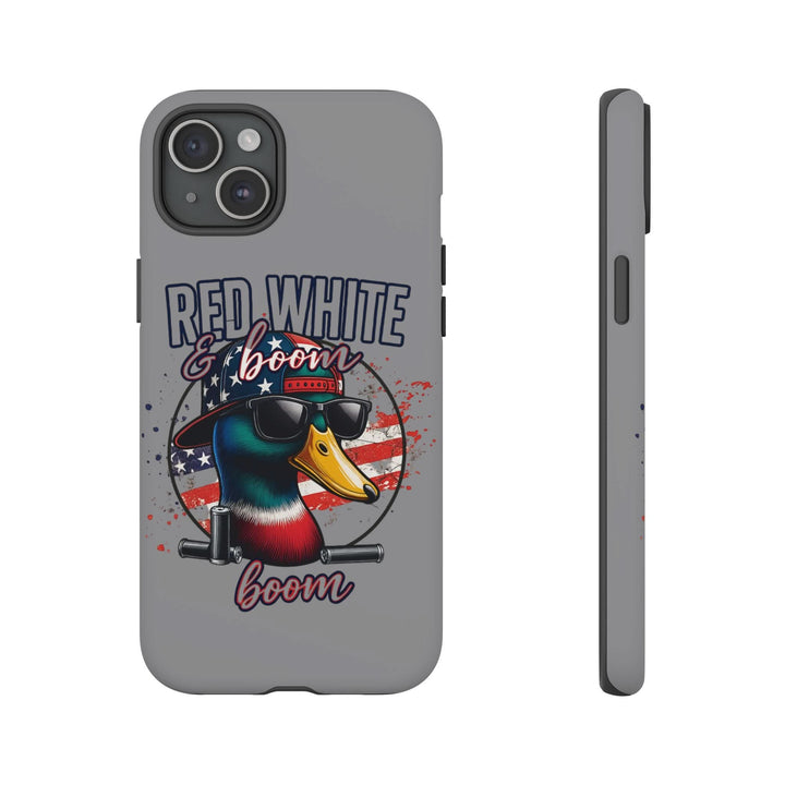 Red, White & Boom Duck iPhone Case – Patriotic Funny 4th of July Design