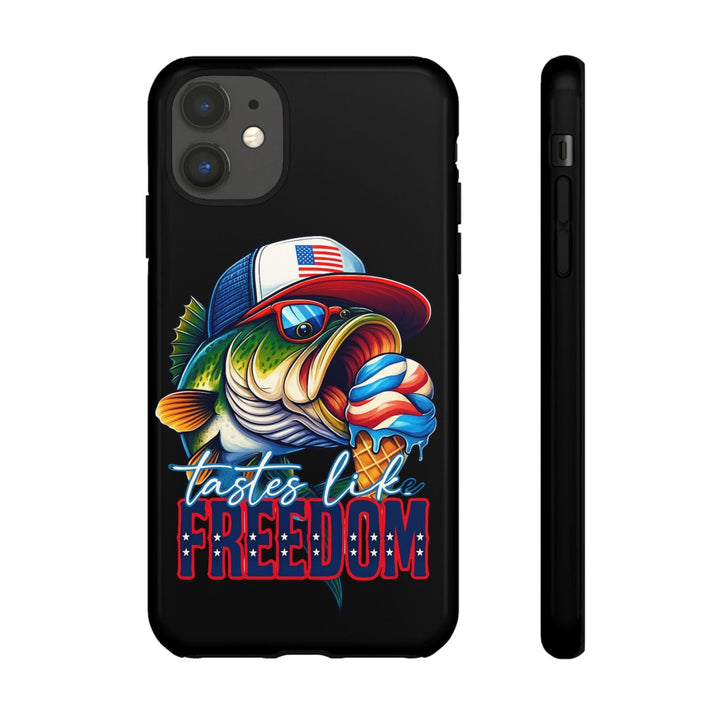 Tastes Like Freedom Bass iPhone Case – Patriotic Funny Ice Cream Design