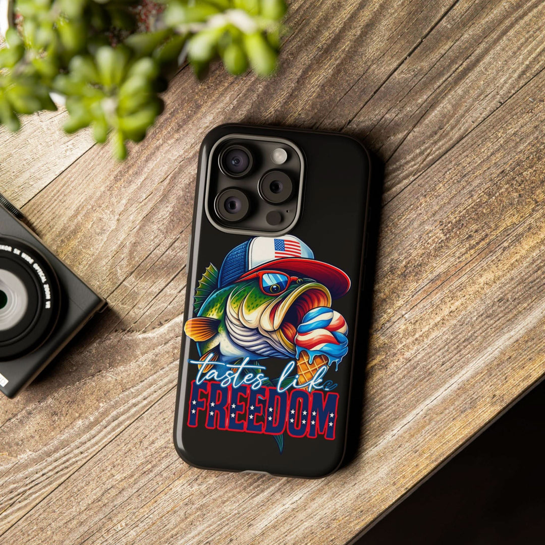 Tastes Like Freedom Bass iPhone Case – Patriotic Funny Ice Cream Design