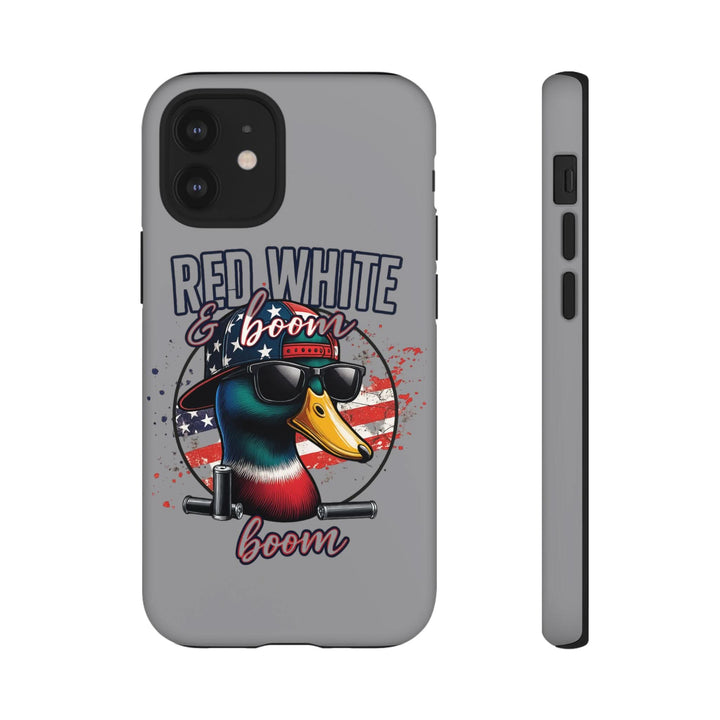 Red, White & Boom Duck iPhone Case – Patriotic Funny 4th of July Design