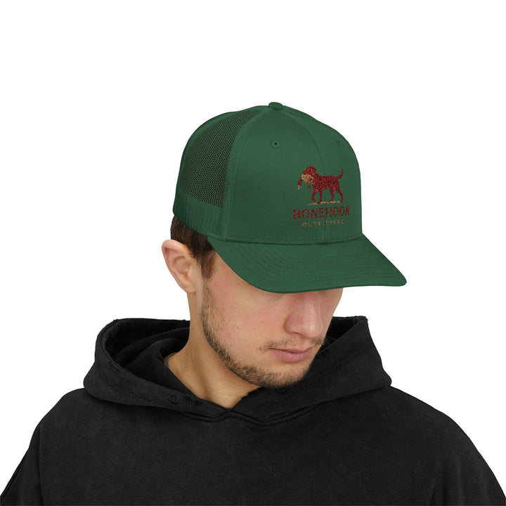 Snapback Trucker Cap - Bonehook Outfitters with County Dog and Duck Design