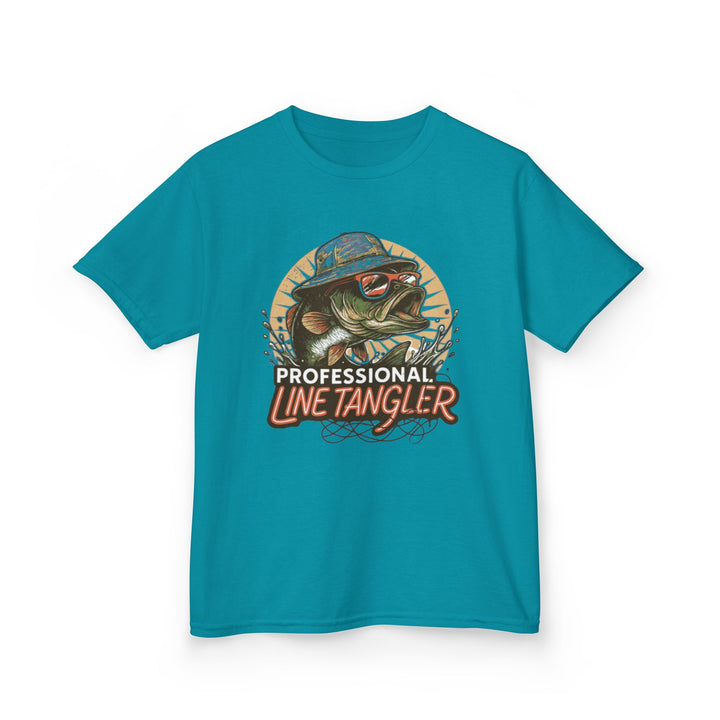 Boys’ “Professional Line Tangler” Tee – Bonehook Youth Fishing Humor Shirt