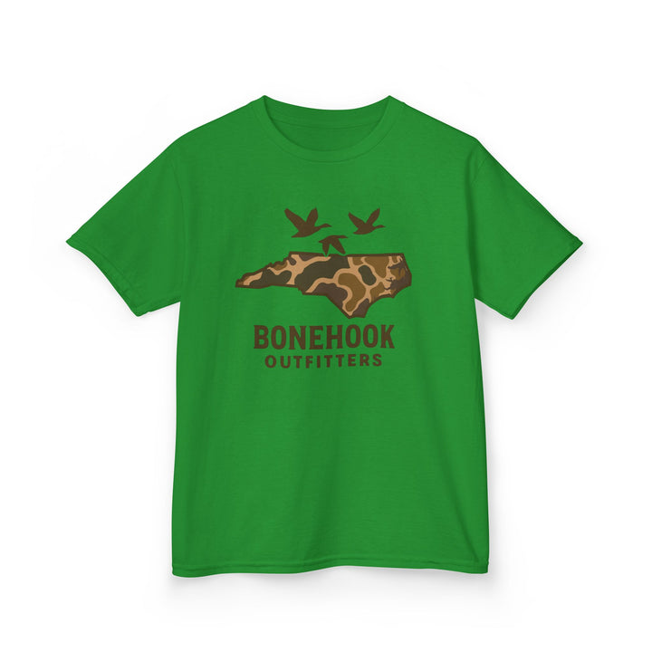 Boys’ NC Duck Camo Tee – Bonehook Youth Southern Pride Shirt