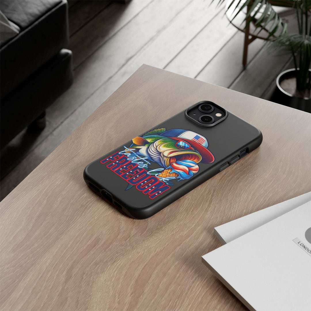 Tastes Like Freedom Bass iPhone Case – Patriotic Funny Ice Cream Design