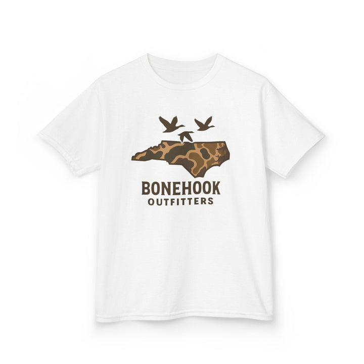 Boys’ NC Duck Camo Tee – Bonehook Youth Southern Pride Shirt