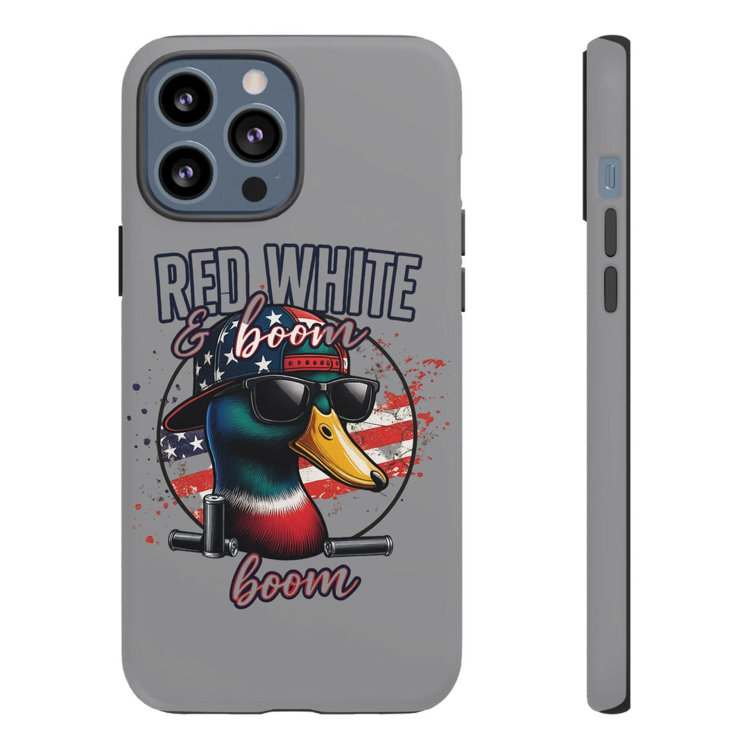 Red, White & Boom Duck iPhone Case – Patriotic Funny 4th of July Design