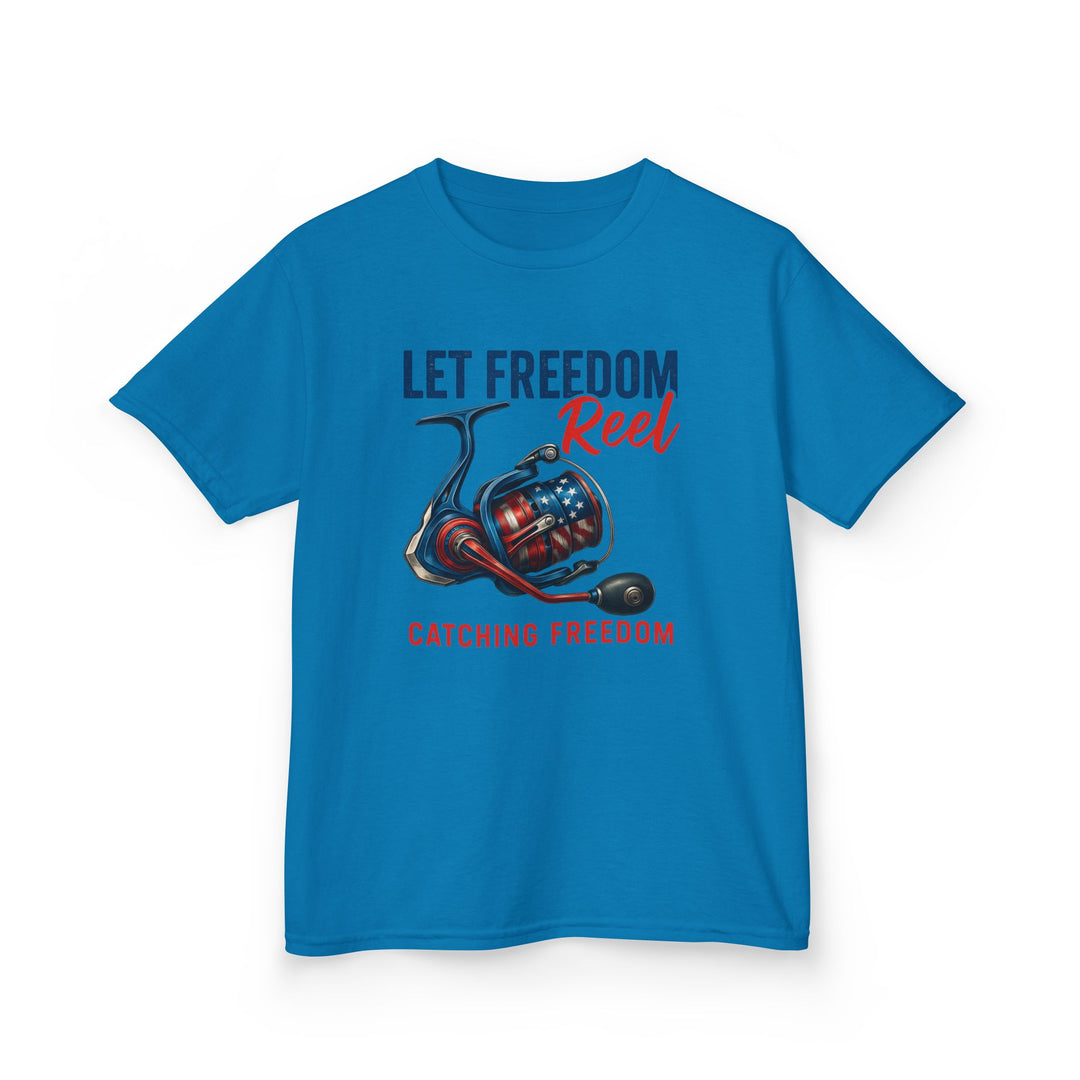 Boys’ Let Freedom Reel Tee – Patriotic Fishing Youth Shirt