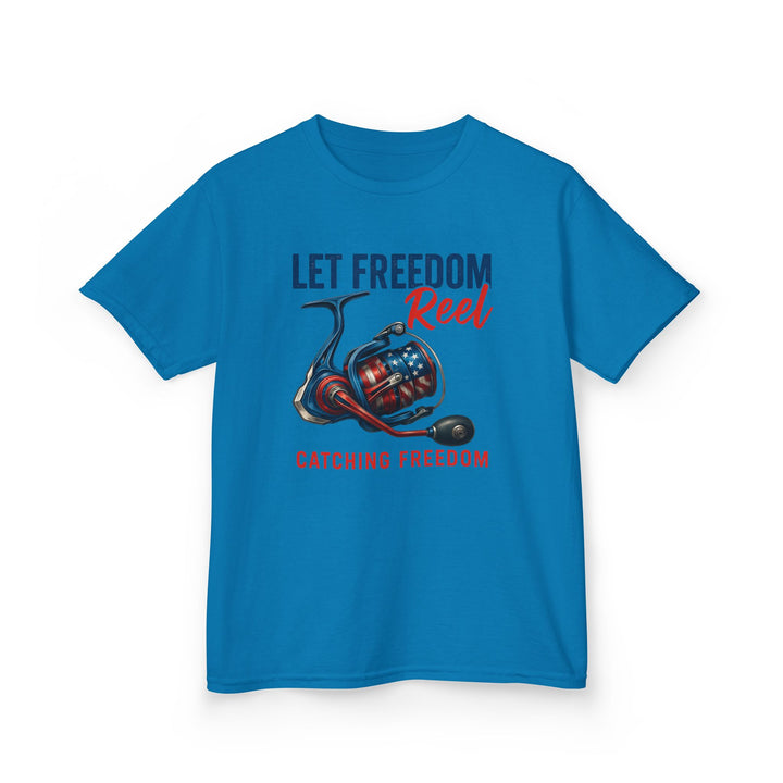 Boys’ Let Freedom Reel Tee – Patriotic Fishing Youth Shirt
