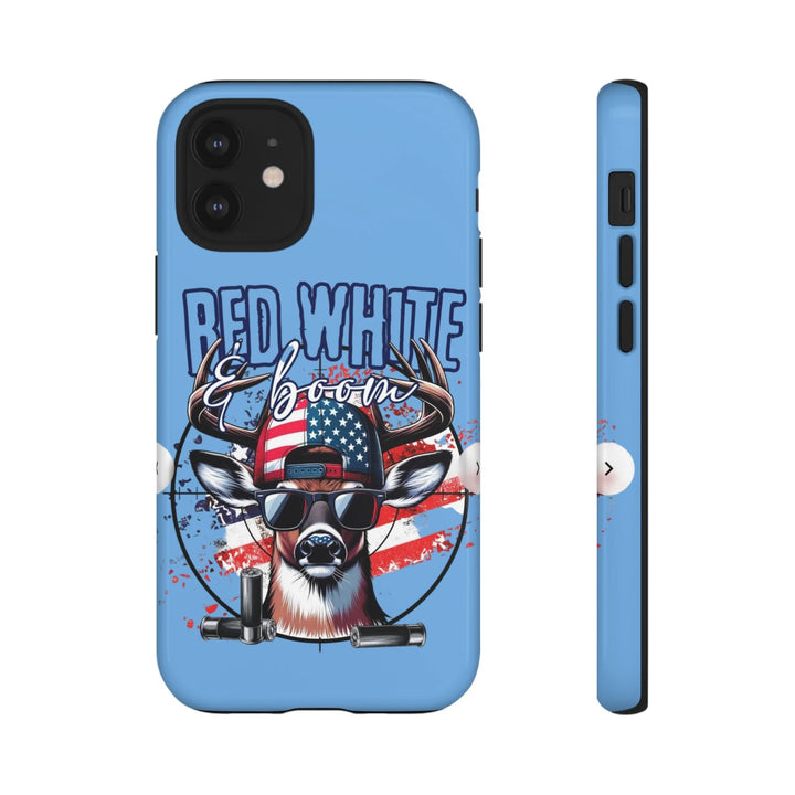 Red, White & Boom Deer iPhone Case – Patriotic Buck 4th of July Design