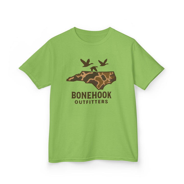 Boys’ NC Duck Camo Tee – Bonehook Youth Southern Pride Shirt