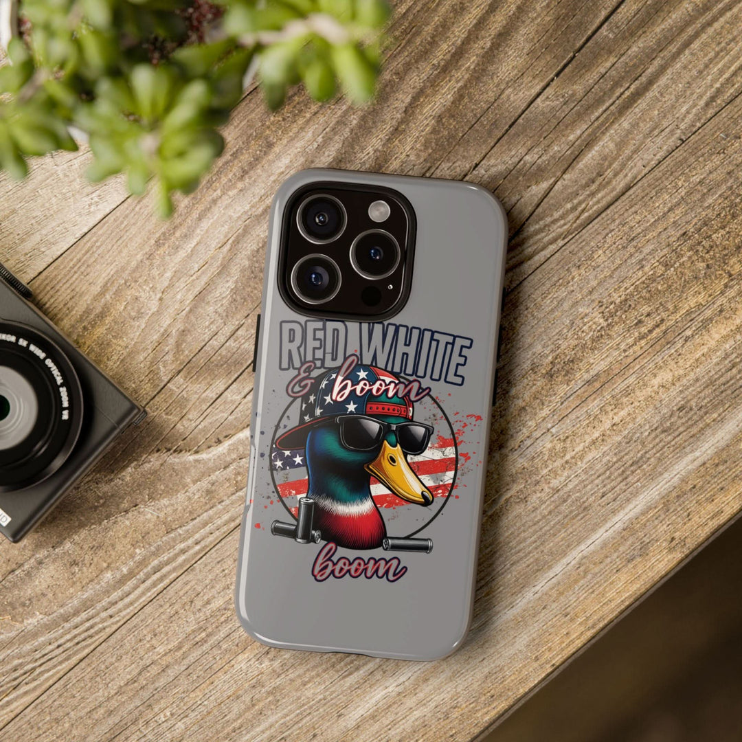 Red, White & Boom Duck iPhone Case – Patriotic Funny 4th of July Design