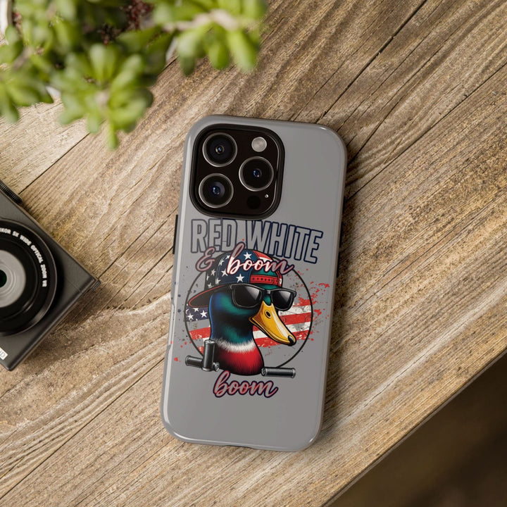 Red, White & Boom Duck iPhone Case – Patriotic Funny 4th of July Design