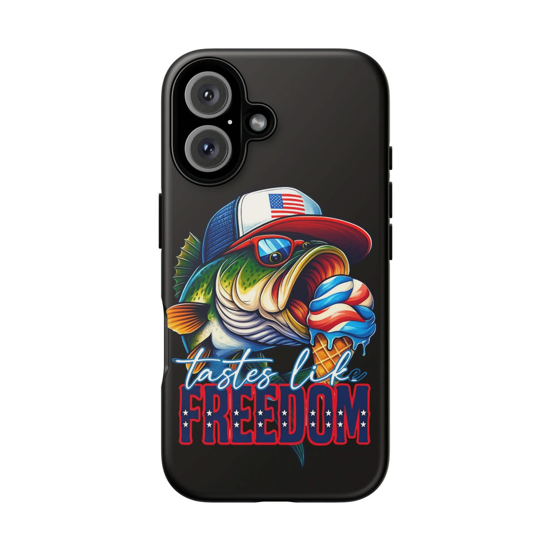 Tastes Like Freedom Bass iPhone Case – Patriotic Funny Ice Cream Design
