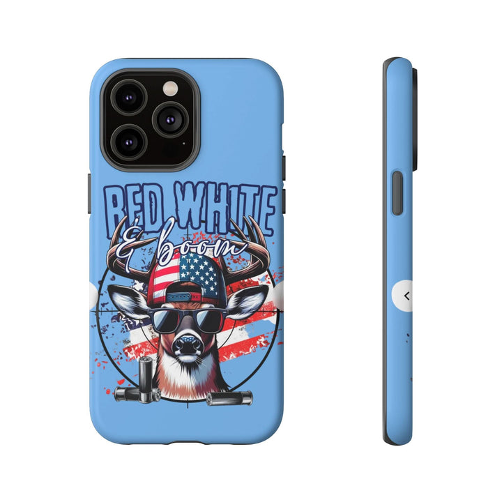 Red, White & Boom Deer iPhone Case – Patriotic Buck 4th of July Design