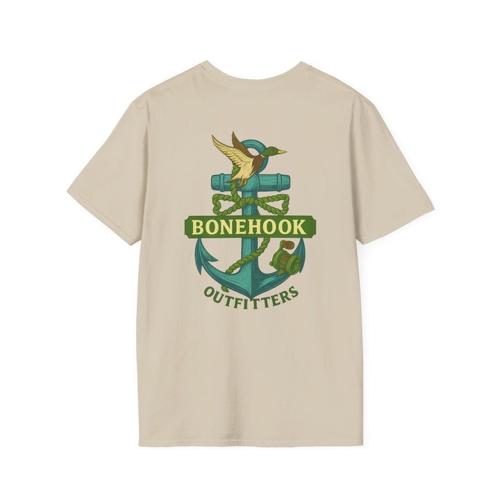 Bonehook Outfitters Women's Mallard & Anchor Tee – Sage Green