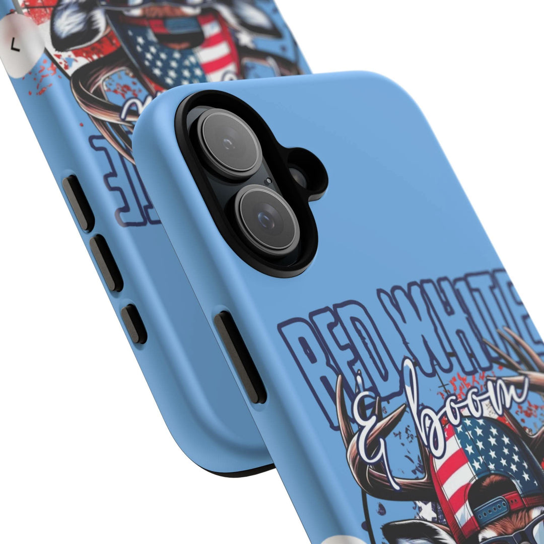 Red, White & Boom Deer iPhone Case – Patriotic Buck 4th of July Design