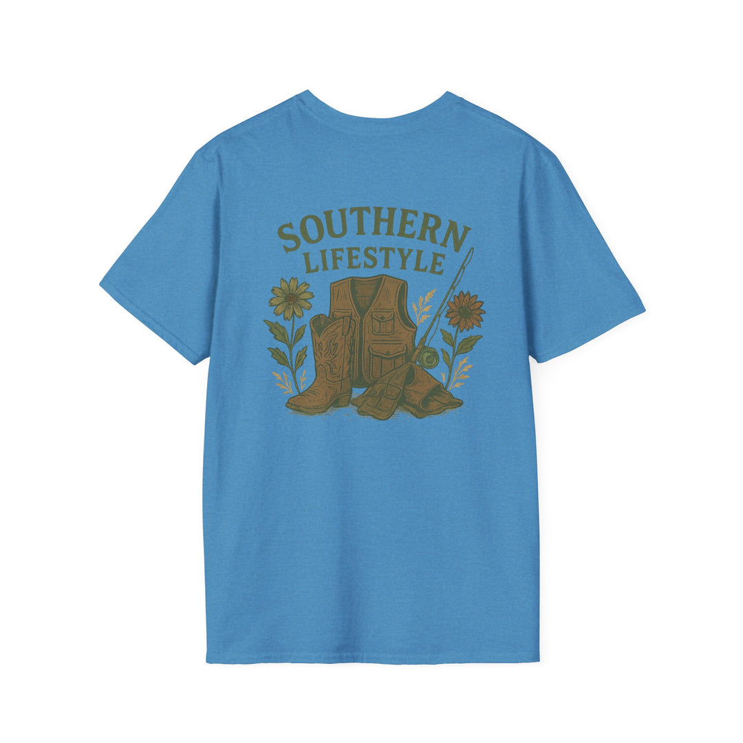 Southern Lifestyle Boot & Vest Tee – Women's Country Graphic (Mauve)