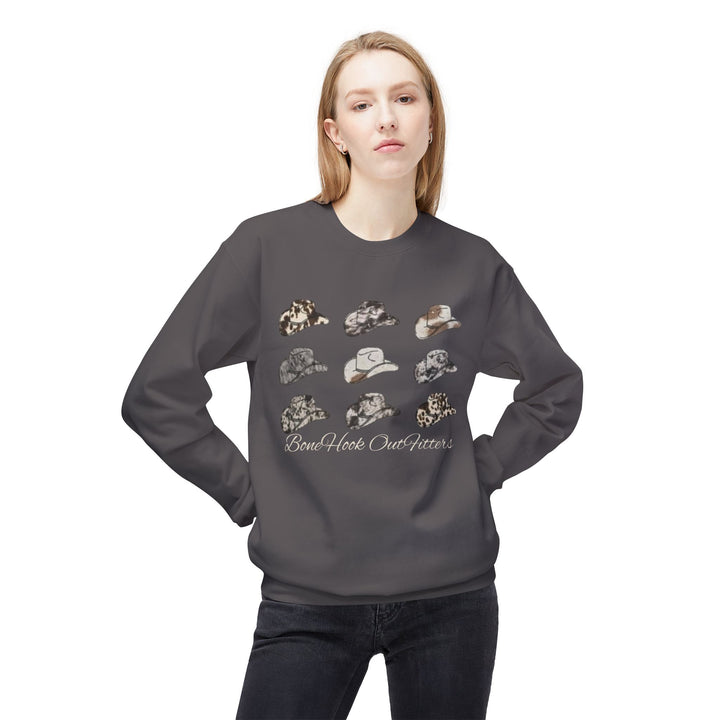 Bonehook Outfitters Camo Cowboy Crewneck – Women’s Southern Sweatshirt