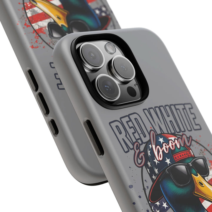 Red, White & Boom Duck iPhone Case – Patriotic Funny 4th of July Design