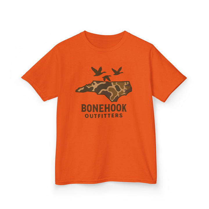 Boys’ NC Duck Camo Tee – Bonehook Youth Southern Pride Shirt