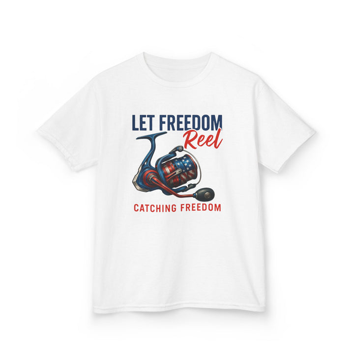 Boys’ Let Freedom Reel Tee – Patriotic Fishing Youth Shirt