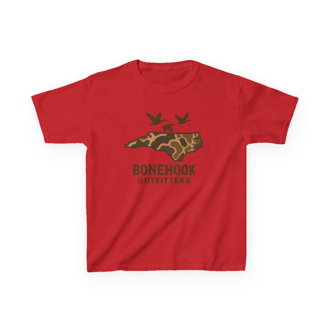 Boys’ NC Duck Camo Tee – Bonehook Youth Southern Pride Shirt