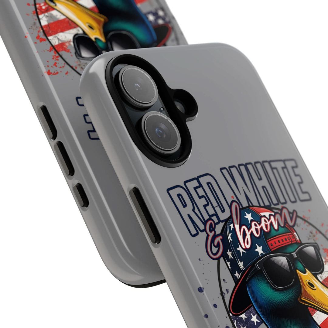 Red, White & Boom Duck iPhone Case – Patriotic Funny 4th of July Design