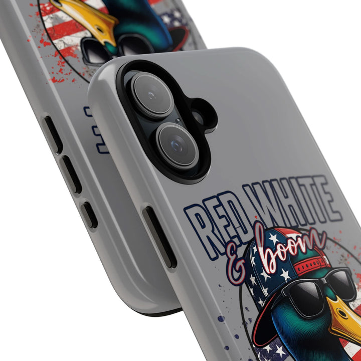 Red, White & Boom Duck iPhone Case – Patriotic Funny 4th of July Design
